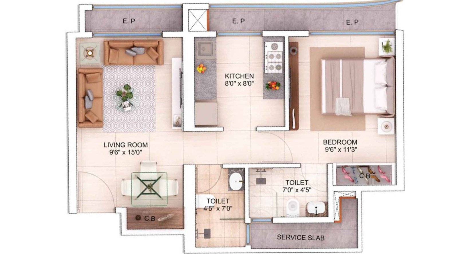 Mahavir-Spring-Floor-Plan-1-BHK-Type-A