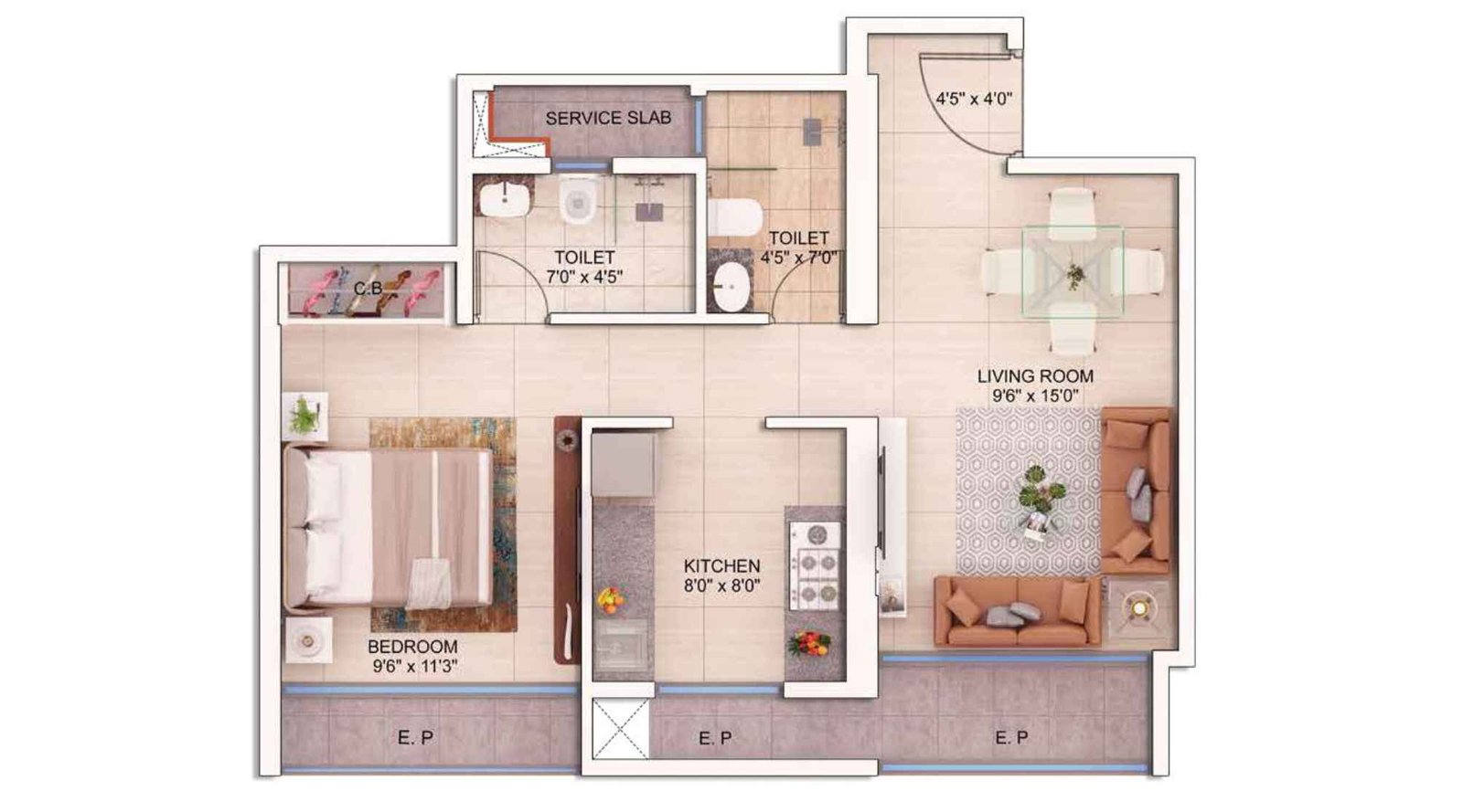 Mahavir-Spring-Floor-Plan-1-BHK-Type-B