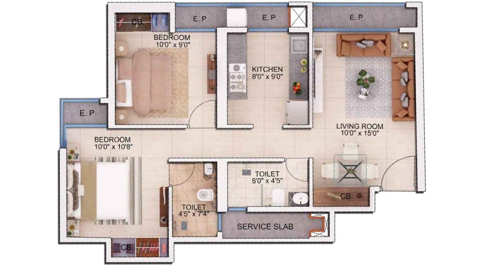 Mahavir-Spring-Floor-Plan-2-BHK-Type-A